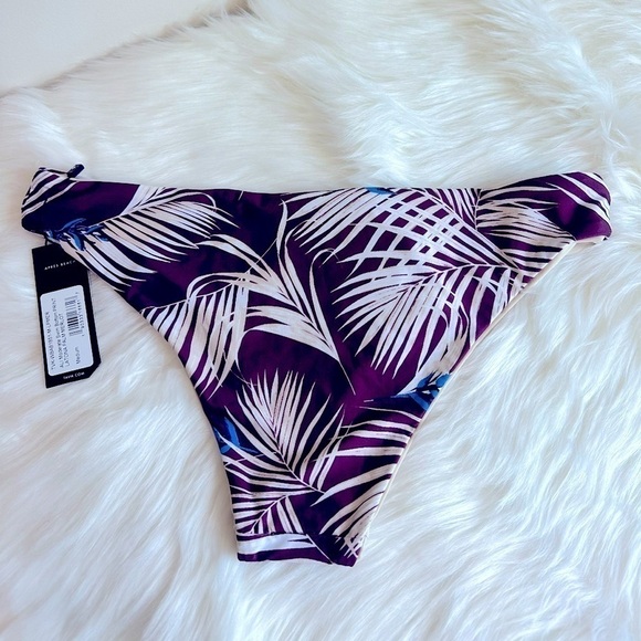 NWT Tavik Ali Reversible Bikini Bottom in Merlot Palm Print Size Medium - Picture 10 of 16